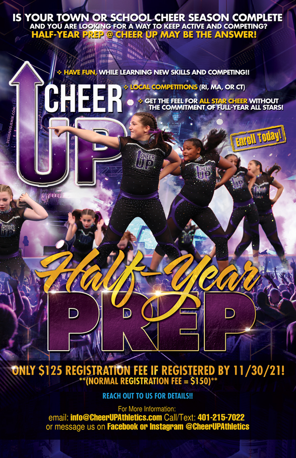Cheer Up Half-Year Prep November Magazine Ad Flyer and PosterDesign