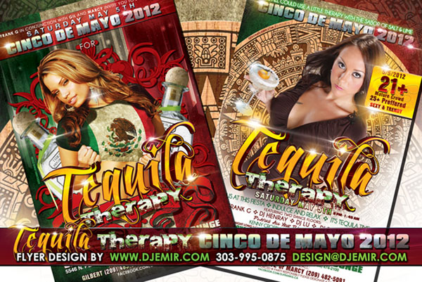 Amazing Flyer Designs Cinco De Mayo Tequila Therapy California Nightclub Party Flyer