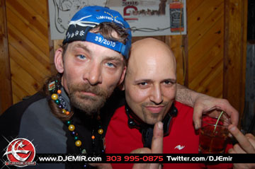 Iditarod Champion Lance Mackey and DJ Emir Santana at Iditarod After Party