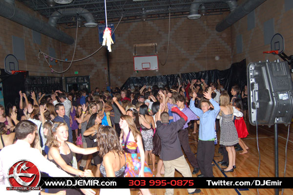 Denver DJ Emir gets the Kids hands up at Peak to Peak High School Home Coming Dance