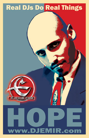DJ Emir Obama Campaign Poster Design
