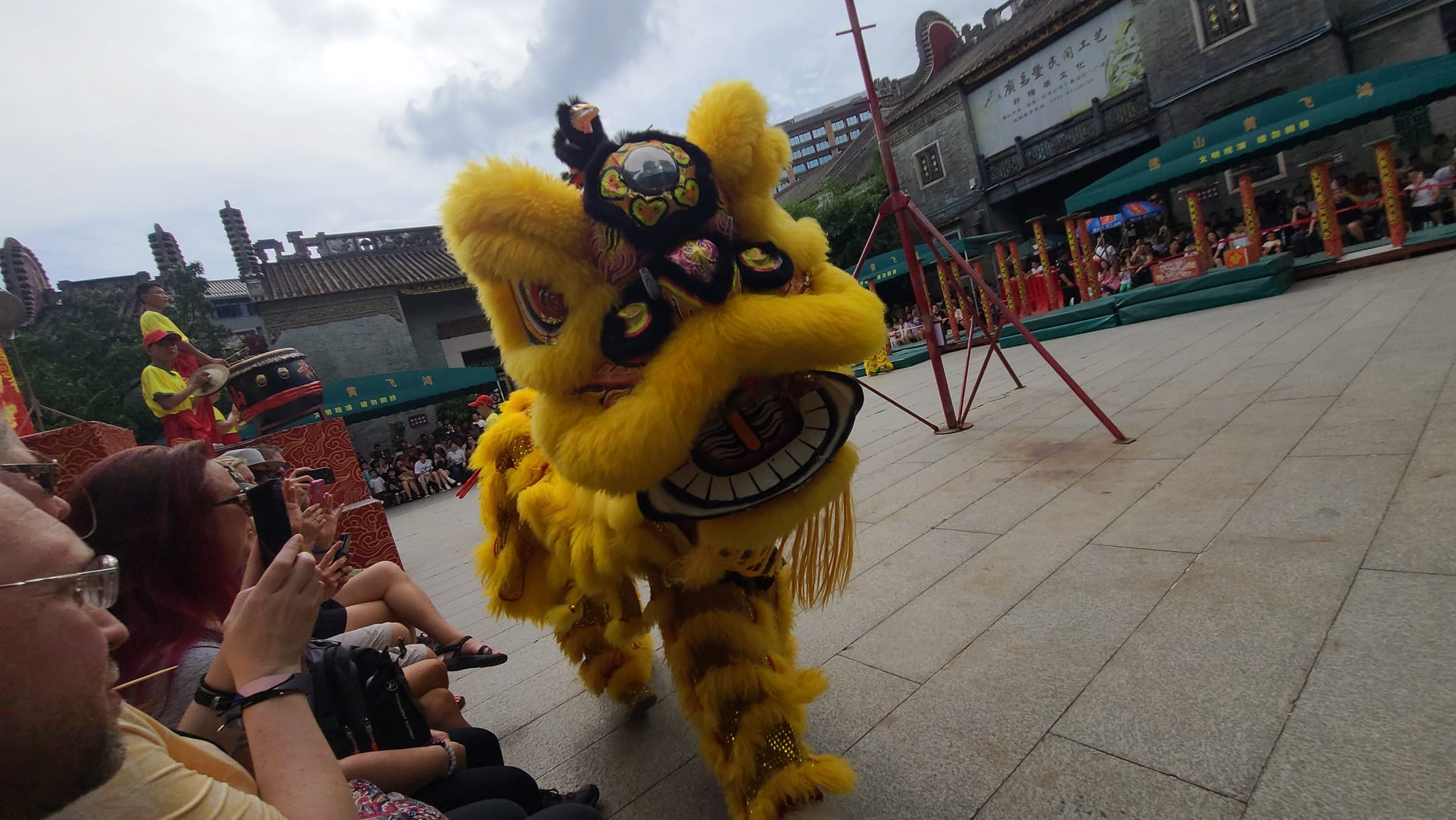 Lion Dancers at Wong Fei Hong Village in Foshan China